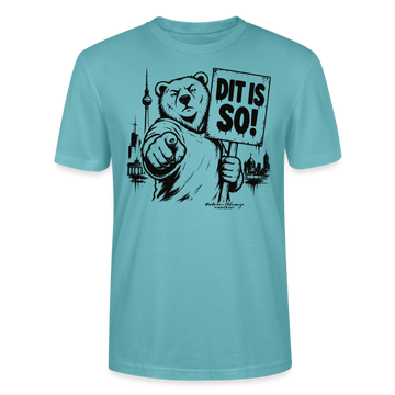 Berlin Souvenir T-Shirt-DIT IS SO!- Bio Unisex T-Shirt mit Berliner Bär - Pastelltürkis