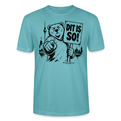 Berlin Souvenir T-Shirt-DIT IS SO!- Bio Unisex T-Shirt mit Berliner Bär - Pastelltürkis