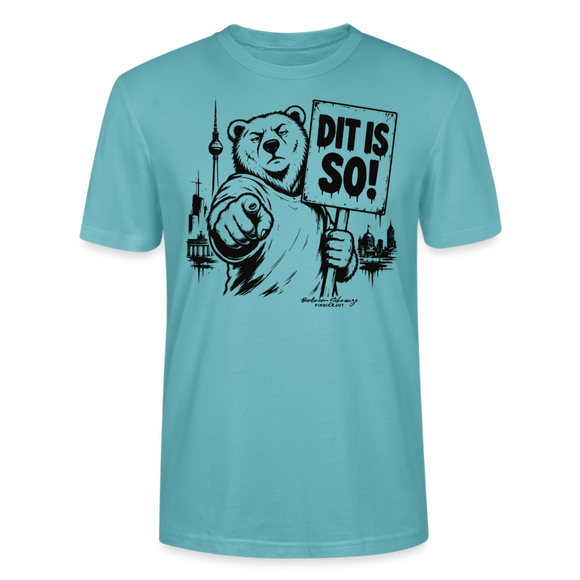 Berlin Souvenir T-Shirt-DIT IS SO!- Bio Unisex T-Shirt mit Berliner Bär - Pastelltürkis