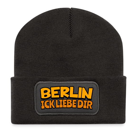 BERLIN ICK LIEBE DIR-Beanie - Dunkelgrau