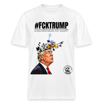 #FCKTRUMP-Relaxed Fit Unisex Bio-T-Shirt - Weiß