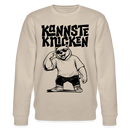 Berliner Spruch-KANNNSTE KNICKEN-Unisex Bio-Sweatshirt mit Berliner Bär - Beige