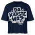 Berliner Spruch-DA KIEKSTE WA?-Frauen Boxy Bio-T-Shirt - Navy