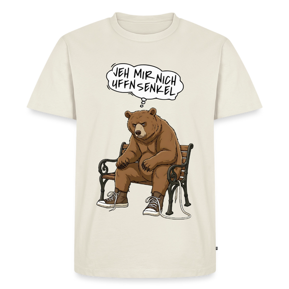 Berliner Bär-JEH MIR NICH UFFN SENKEL-Männer Premium T-Shirt - Naturweiß