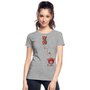 ICK LIEBE DIR-Frauen Premium Bio T-Shirt - Grau meliert