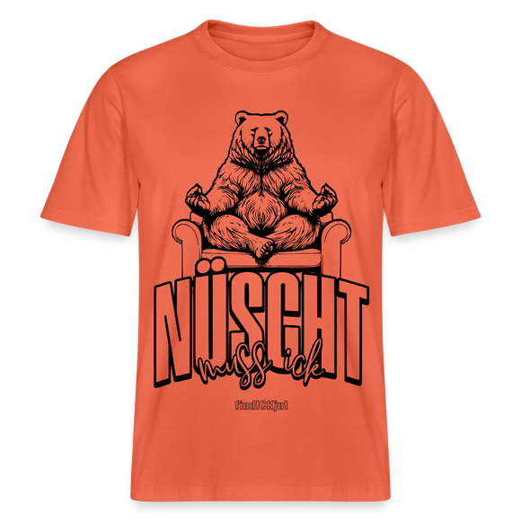 Berlin Shirt mit Schnauze-NÜSCHT-Relaxed Fit Unisex Bio-T-Shirt - Hellrot