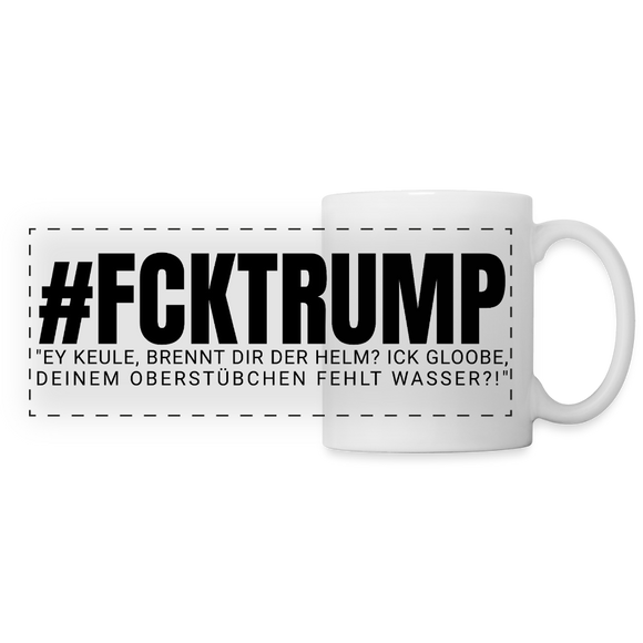 #FCKTRUMP-Panoramatasse - Weiß