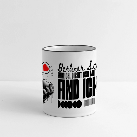 Berlin Souvenir-FIND ICK JUT-Panoramatasse - Weiß/Schwarz
