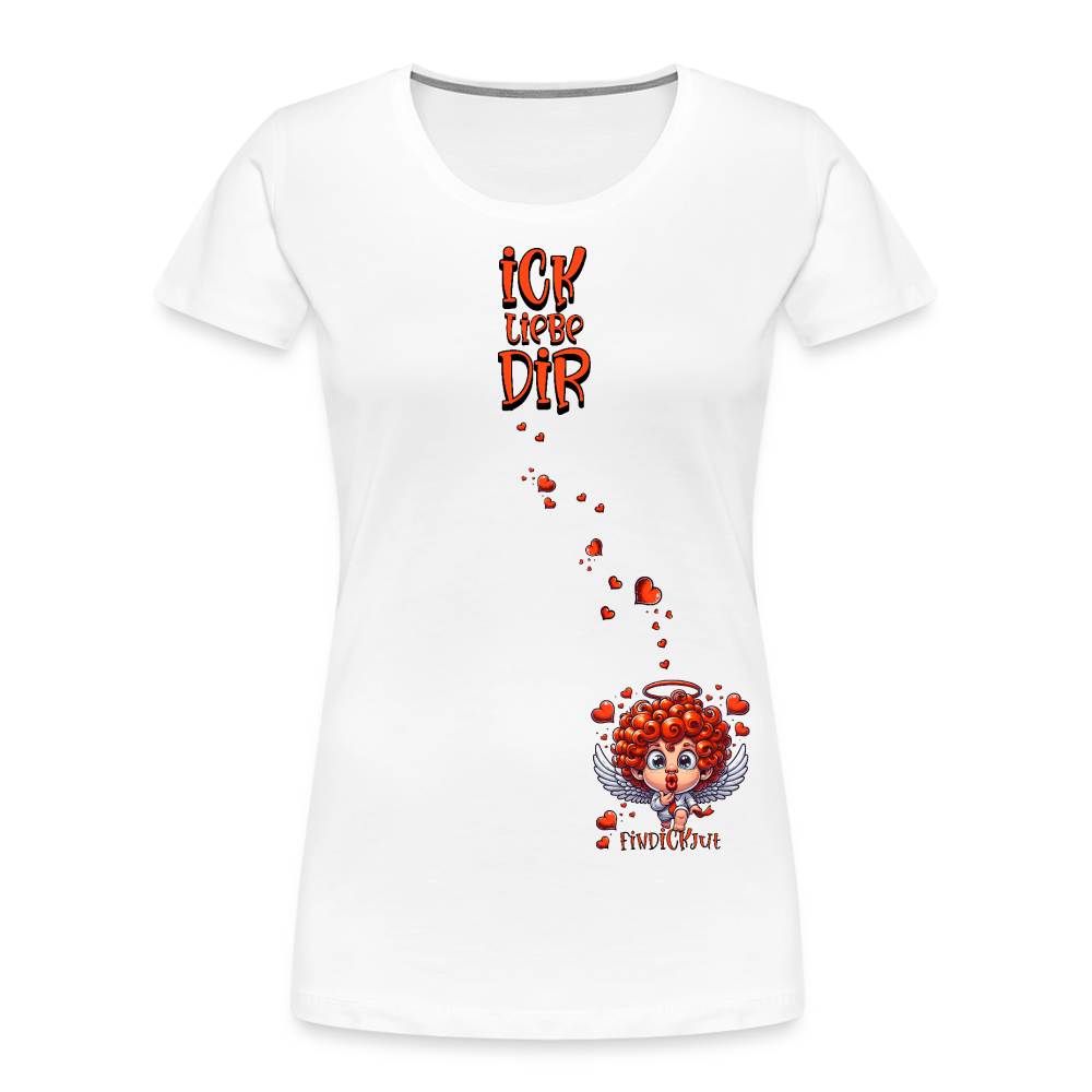 ICK LIEBE DIR-Frauen Premium Bio T-Shirt - Weiß