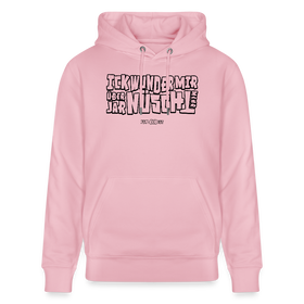 Berliner Spruch-ICK WUNDER MIR-Unisex Bio-Hoodie - Hellrosa
