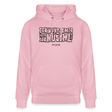 Berliner Spruch-ICK WUNDER MIR-Unisex Bio-Hoodie - Hellrosa