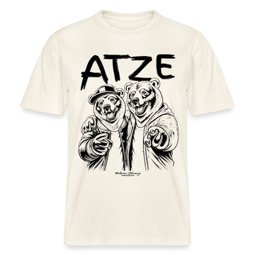 ATZE-beste Freunde-RELAXED FIT Unisex Organic T-Shirt - Naturweiß 