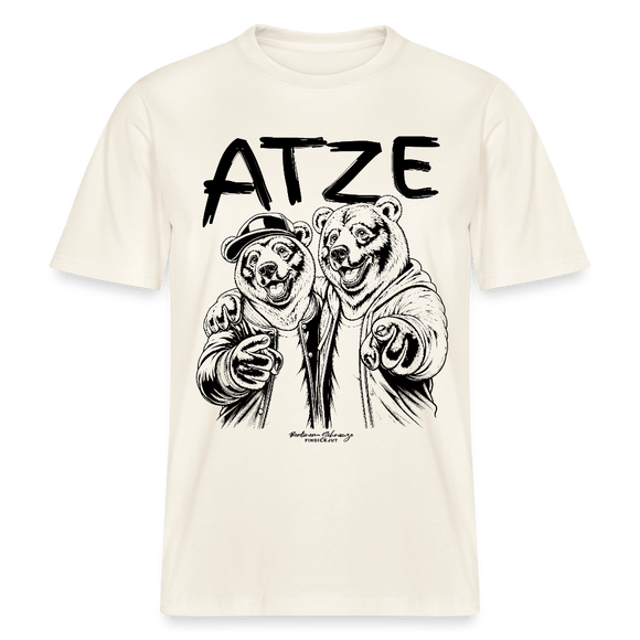 ATZE-beste Freunde-RELAXED FIT Unisex Organic T-Shirt - Naturweiß 
