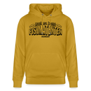 Berliner Spruch-FISIMATENTEN-Unisex Bio-Hoodie - Ocker