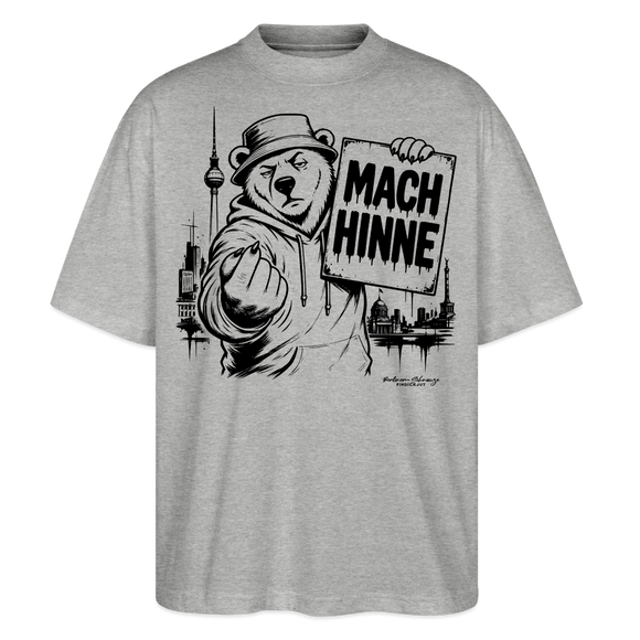 MACH HINNE – Berlin Souvenir -Oversized Unisex Bio T-Shirt - Grau meliert