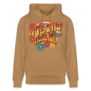 BERLINER RETRO-NÜSCHT MUSS ICK-Unisex Bio-Hoodie - Karamell 