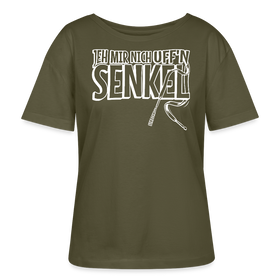 JEH MIR NICH UFF'N SENKEL-Rundhals Frauen Bio-T-Shirt II - Khaki