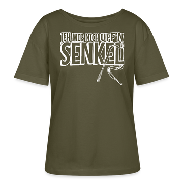 JEH MIR NICH UFF'N SENKEL-Rundhals Frauen Bio-T-Shirt II - Khaki