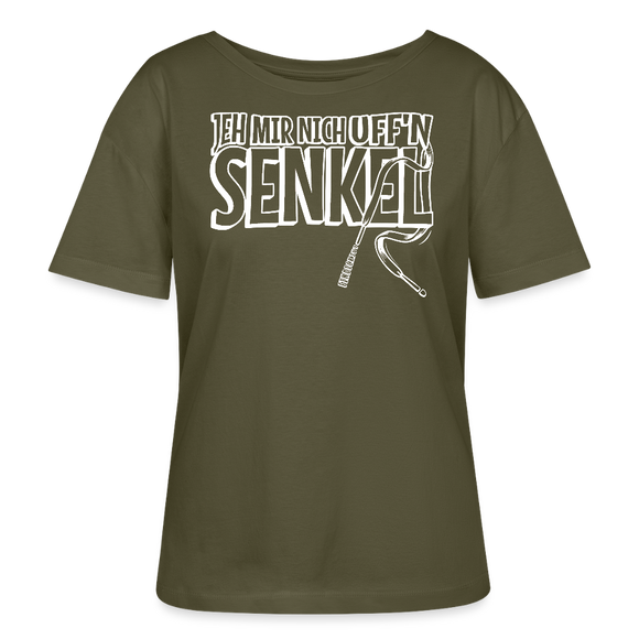 JEH MIR NICH UFF'N SENKEL-Rundhals Frauen Bio-T-Shirt II - Khaki