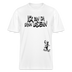 locker geschnittenes Unisex Bio T-Shirt mit dem Brustprint 'ICK BIN DA, KANN LOSJEHN' in Berliner Schnauze."- Weiß