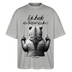 Ick hab die Faxen dicke!-Oversized Unisex Bio T-Shirt - Grau meliert
