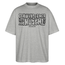 Berliner Spruch-ICK WUNDER MIR-Oversized Unisex Bio T-Shirt - Grau meliert