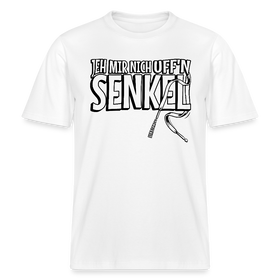 JEH MIR NICH UFFN SENKEL-Relaxed Fit Unisex Bio-T-Shirt - Weiß