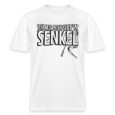 JEH MIR NICH UFFN SENKEL-Relaxed Fit Unisex Bio-T-Shirt - Weiß