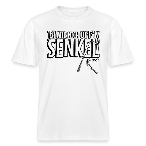 JEH MIR NICH UFFN SENKEL-Relaxed Fit Unisex Bio-T-Shirt - Weiß
