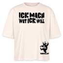 ICK MACH WAT ICK WILL-Frauen Boxy Bio-T-Shirt IV - Weißgrau