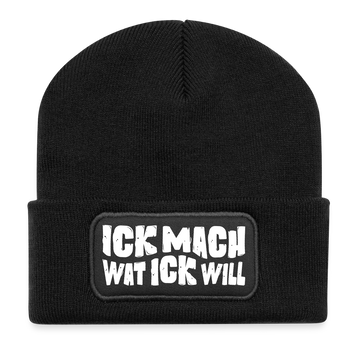 Berliner Spruch-ICK MACH WAT ICK WILL-Beanie - Schwarz