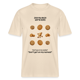 JEH MA NICH UFFN KEKS-Relaxed Fit Unisex Bio-T-Shirt - Naturweiß