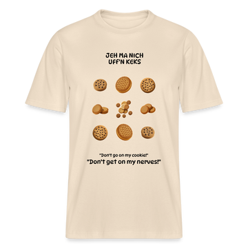 JEH MA NICH UFFN KEKS-Relaxed Fit Unisex Bio-T-Shirt - Naturweiß