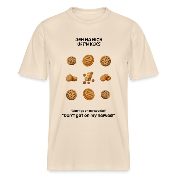 JEH MA NICH UFFN KEKS-Relaxed Fit Unisex Bio-T-Shirt - Naturweiß