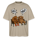 Berliner Bär Shirt mit Berliner Schnauze-WATN? NÜSCHT-Oversized Unisex Bio T-Shirt - Steingrau