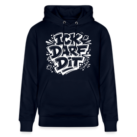 ICK DARF DIT-Unisex Bio-Hoodie mit Berliner Spruch - Navy