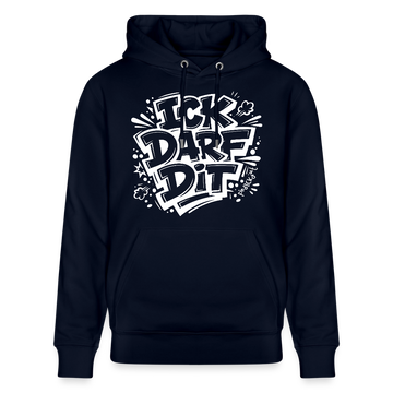ICK DARF DIT-Unisex Bio-Hoodie mit Berliner Spruch - Navy