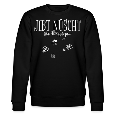 JIBT NÜSCHT zu Weihnachten in Berlin-Unisex Bio-Sweatshirt - Schwarz