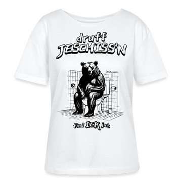 DRUFF JESCHISS'N-Rundhals Frauen Bio-T-Shirt - Weiß