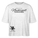 NACHTIGALL ICK HÖR DIR TRAPSEN-Frauen Boxy Bio-T-Shirt - Weiß meliert