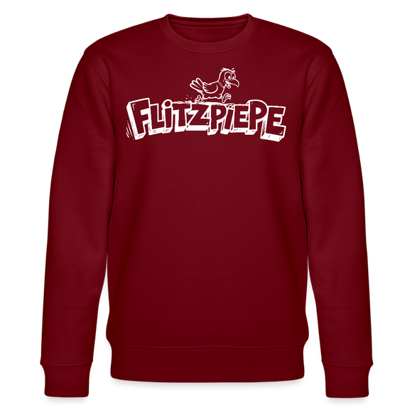 Berliner FLITZPIEPE-Unisex Bio-Sweatshirt 2026 - Burgunderrot