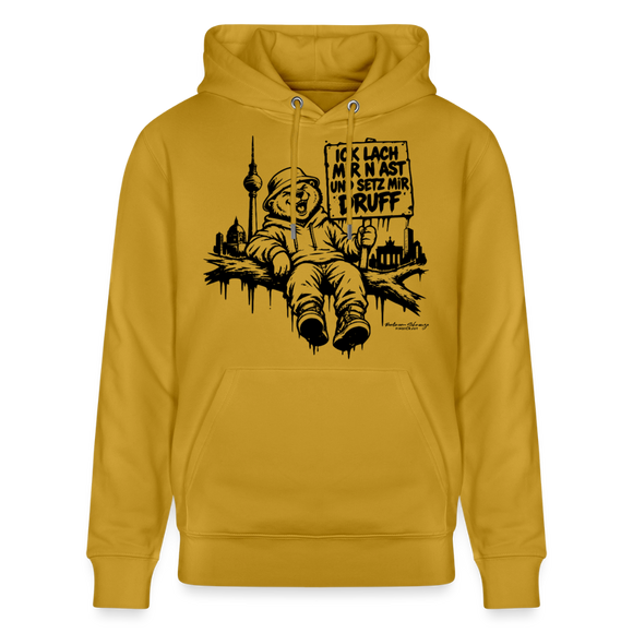ICK LACH MIR N AST - Unisex Bio-Hoodie mit Berliner Berlin - Ocker