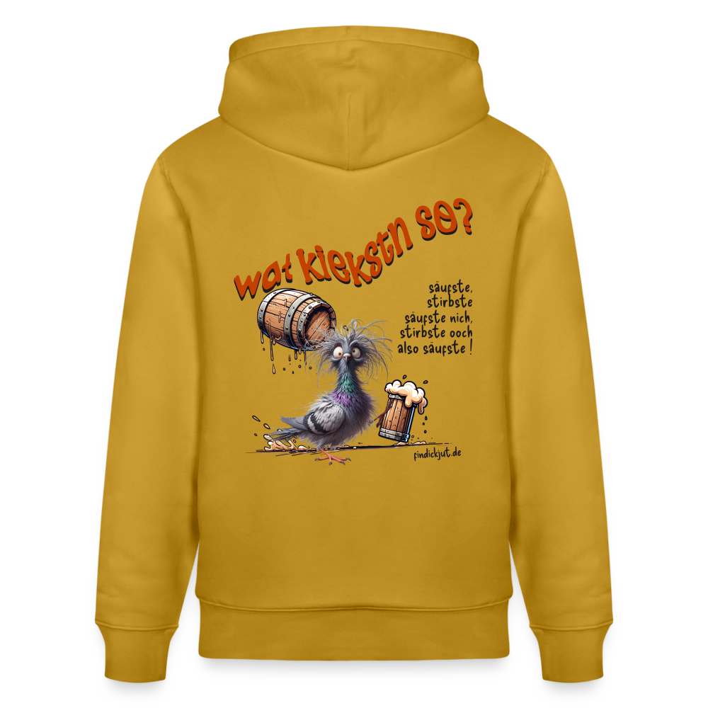 WAT KIEKSTN SO - Unisex Bio-Hoodie - Ocker