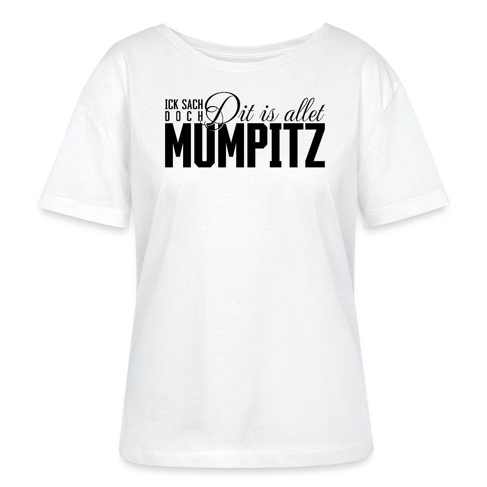 MUMPITZ-Rundhals Frauen Bio-T-Shirt mit Berliner Schnauze - Weiß