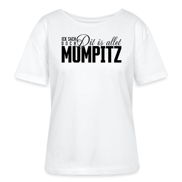MUMPITZ-Rundhals Frauen Bio-T-Shirt mit Berliner Schnauze - Weiß