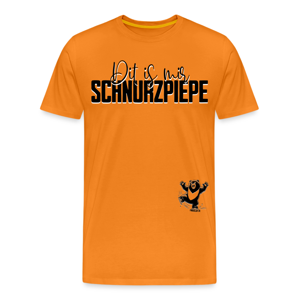 SCHNURZPIEPE - Männer Premium T-Shirt - Orange