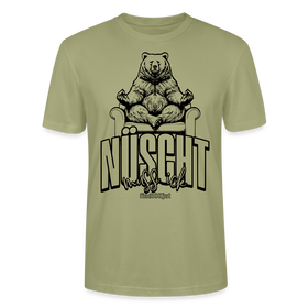 Berlin Shirt mit Schnauze - NÜSCHT muss ick 2025-Unisex,Bio - Nebelgrün
