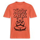 Berlin Shirt mit Illustration-NÜSCHT DARF ICK-RELAXED FIT Unisex Organic T-Shirt - Hellrot