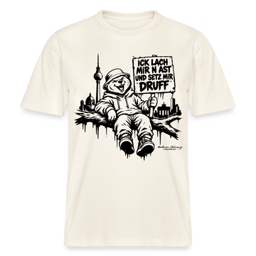 ICK LACH MIR N AST - RELAXED FIT Unisex Organic T-Shirt als Berlin Souvenir - Naturweiß 