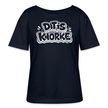 DIT IS KNORKE-Rundhals Frauen Bio-T-Shirt - Navy